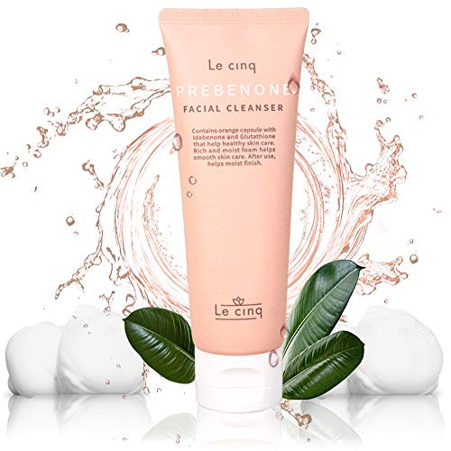 Le Cinq Prebenone Facial Cleanser-Face Wash With Idebenone Glutathione - Moisturize And Brightening Care For All Skin Types K Beauty 4.23 Fl Oz -Facial Cleanser-
