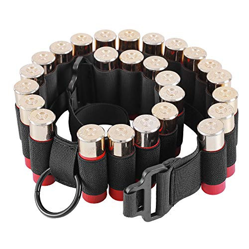 FUNANASUN Shotgun Shell 12-20 Gauge Ammo Belt Shotgun Sling with Shell Holder -25 Rounds