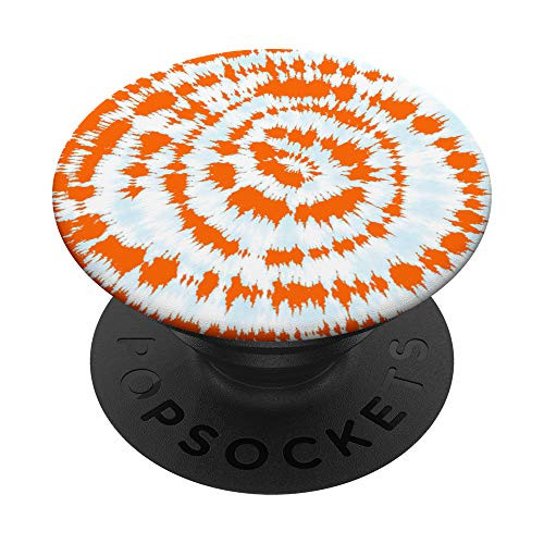 Blaze Orange Tie Dye Swirl Pattern Design PopSockets PopGrip- Swappable Grip for Phones  and  Tablets