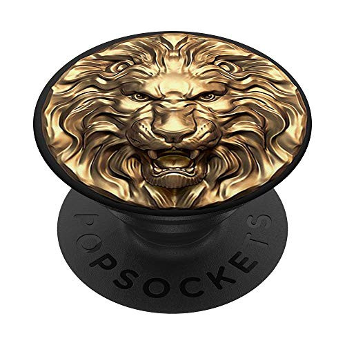 Lion Gold PopSockets PopGrip- Swappable Grip for Phones  and  Tablets