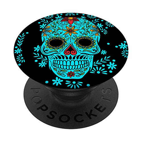 Sugar Skull Calavera Gift for Mexican Skull Decor Art Lover PopSockets PopGrip- Swappable Grip for Phones  and  Tablets