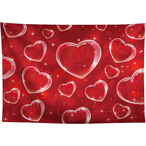 Allenjoy 7x5ft Red Heart Early 2000s Backdrop for Portrait Photography Pictures Fashion 90s Stars Old School Photo Glamour Shots Theme Birthday Party Supplies Decortions Banner Photoshoot Background