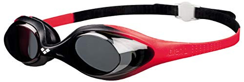 arena Spider Jr Youth Swim Goggles Red - Smoke - Black Non-Mirror