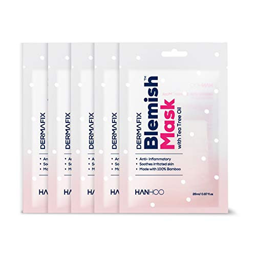Hanhoo DermaFix Blemish Mask with Tea Tree Oil  Treat and Prevent Blemishes  -5 Pack-