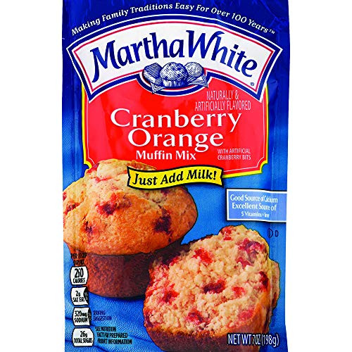 Martha White Cranberry Orange Flavored Muffin Mix 7-Ounce -Pack of 12-