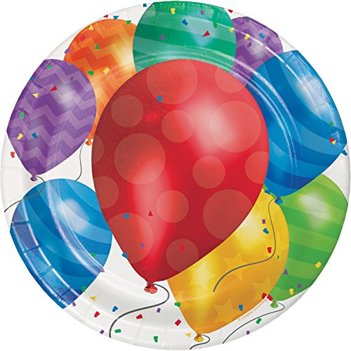 Balloon Blast Paper Plates 24 ct