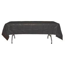 Mountclear 6-Pack Disposable Plastic Tablecloths 54" x 108" Rectangle Table Cover (Black)