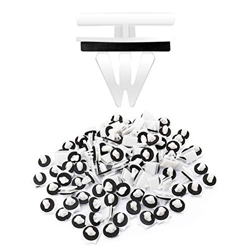 SecosAutoparts 100 Pcs Nylon Panel Moulding Clips 11518357 Compatible with GM Compatible with Chevy Avalanche 2002 On Cladding