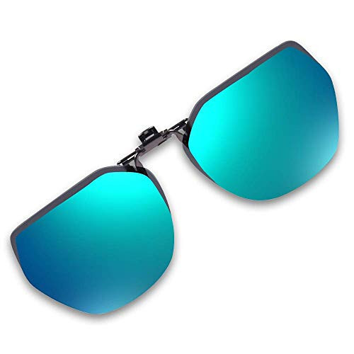 UpaClaire Clip-on Flip up Sunglasses Polarized UV 400 glasses over prescription for men and women