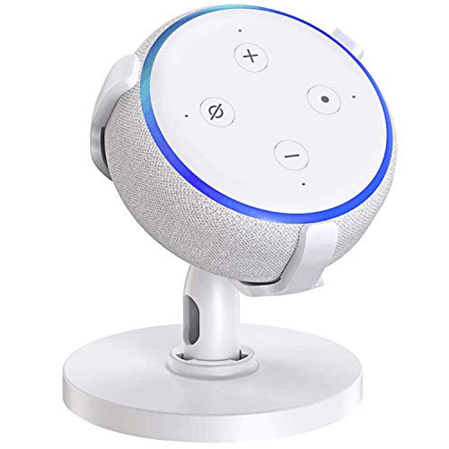 ?Dot 3rd Generation Stand?Table Holder for Echo Dot 3rd Generation 360° Adjustable Stand Bracket Mount Space-Saving Dot Accessories No Muffled Sound Original Outlet Hanger for Smart Home Speaker
