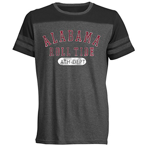 NCAA Alabama Crimson Tide Men's Crew Neck Tee with Sleeve Stripes Large Black NCAA Alabama Crimson Tide Men's Crew Neck Tee with Sleeve Stripes Large Black
