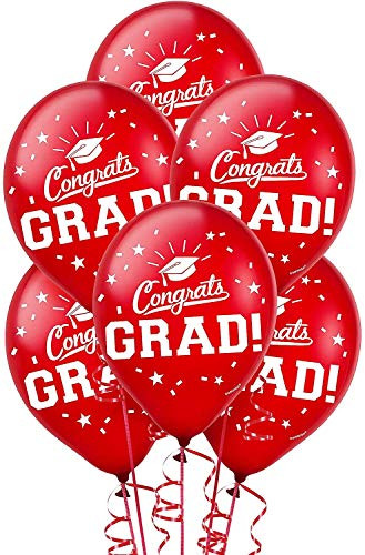 Amscan 110490.4 Plastic Party Decoration RED 15 Ct 12" Balloons