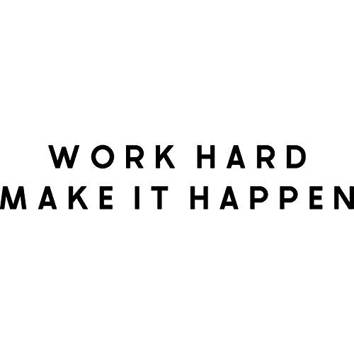 My Vinyl Story Work Hard Make It Happen Wall Decal Inspirational Wall Decal Motivational Office Decor Quote Inspired Motivated Positive Wall Art Vinyl Gym Sticker School Classroom Decor