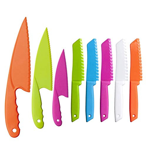 3-8 Pieces Kids Kitchen Knife Set Plastic Knife - Kids Chef Nylon Knives Children's Safe Cooking for Fruit Bread Cake Salad Lettuce Knife 3-8 Pieces Kids Kitchen Knife Set Plastic Knife - Kids Chef Nylon Knives Children's Safe Cooking for Fruit Bread Cake Salad Lettuce Knife