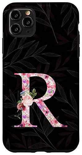 iPhone 11 Pro Max Cute Flower Letter R Initial Monogram Floral personalized Case