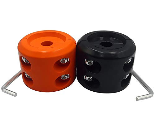 ATV-SCHS Winch Cable Hook Stopper Rubber Winch Line Saver with Allen Wrench for ATV UTV Winches (Black-Orange)