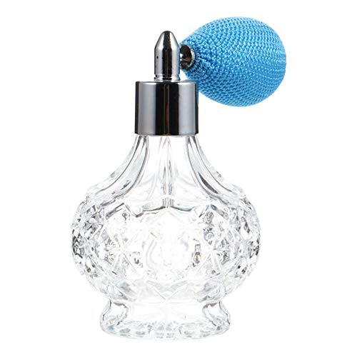 PIXNOR 80ml Perfume Spray Bottle Vintage Refillable Perfume Atomizer Class Perfume Bottle with Short Air Bag Tassels Atomizer Pump Bottle for Perfume -Blue short airbag-