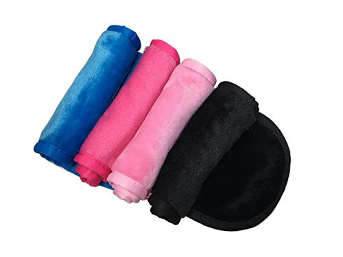 YSJOY Face Makeup Remover Wipes Facial Cleansing Clothes Towel -4Pack- -4 colors-