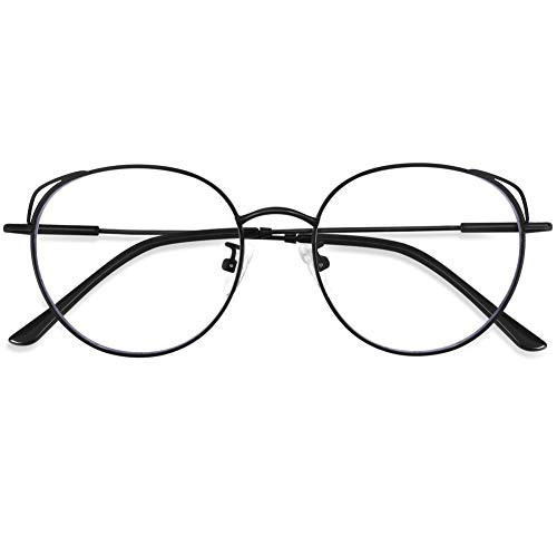 Blue Light Blocking Glasses Women Gaming Computer Reading Fake Glasses for Women Men Non Prescription Anti Eyestrain Blue Ray -Black-