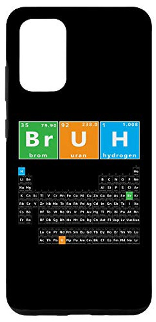 Galaxy S20 plus Bruh Sarcasm Periodic Table Use Bruh Periodically Meme Pun Case