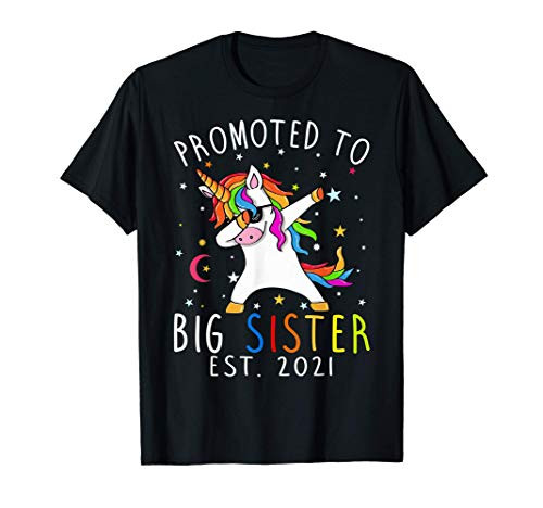 Promoted to Big Sister 2021 Unicorn T-Shirt