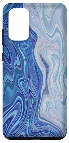 Galaxy S20 plus Swirly Blue Paint Abstract Blue Case