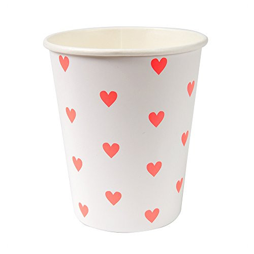 Meri Meri Pink Hearts Cups