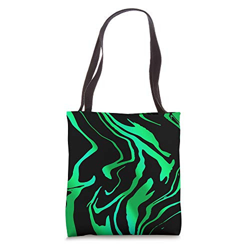 Green Liquid Paint - Artsy Color Pattern - Art Lover Gift Tote Bag