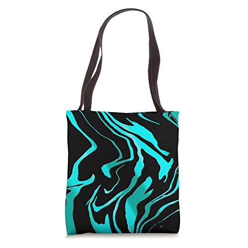 Blue Liquid Paint - Artsy Color Pattern - Art Lover Gift Tote Bag