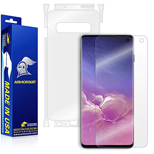 ArmorSuit MilitaryShield Full Body Skin Film  plus Screen Protector for Samsung Galaxy S10 - Anti-Bubble HD Clear Film