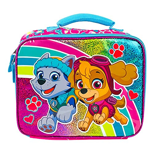 Nickelodeon Paw Patrol Lunch Box with Skye and Everest - Soft Insulated Lunch Bag for Girls