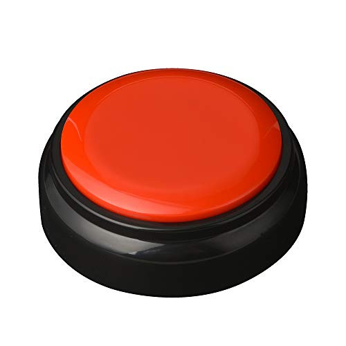 Talking Button Clock Talking Alarm Clock Telling Time and Day of The Week Alarm for Visually Impaired Elderly or Blind -Red-