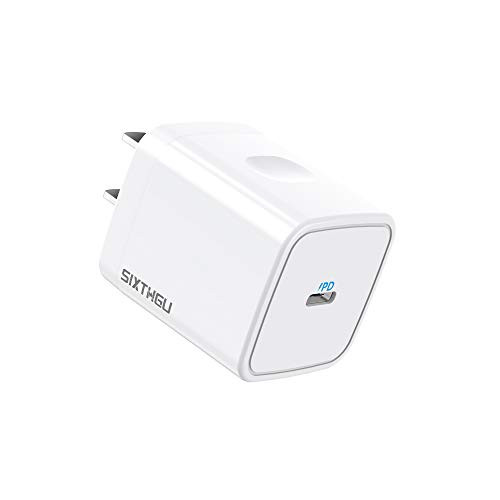 SIXTHGU USB C Charger20W iPhone Charger PD Wall Charger USB C Fast Charger for iPhone 12-12 Mini-12 Pro-12 Pro Max-11-Pro Max-SE 2 Galaxy iPad Pro AirPods Pro iWatch and More