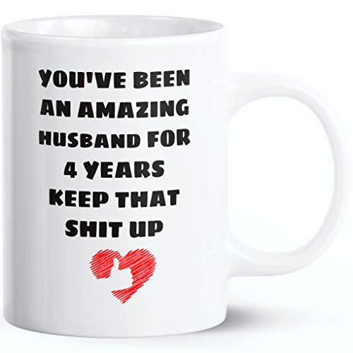 Buildinest Coffee Mug for Husband  4 Year Anniversary Gifts from Wife to Husband  11 oz Mug