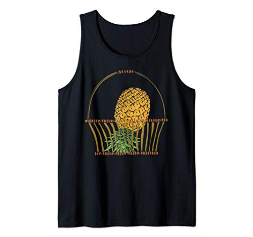 Funny Novelty Upside Down Pineapple Gift Design Tank Top