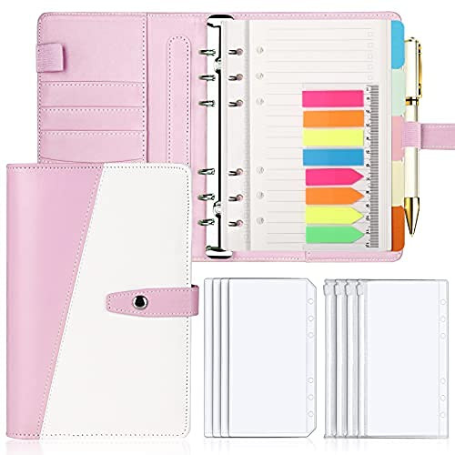 Budget Binder Money Organizer for Cash Budget Binder with Cash Envelopes Portable Money Saving Binder Perfect A6 Binder Cash Envelopes for Budgeting Pink