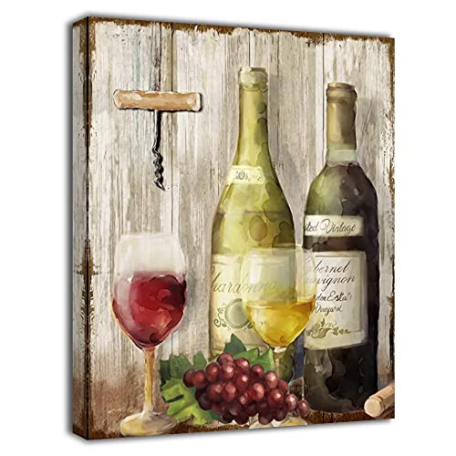 DAVOD Kitchen Wall Art Wine Grape Pictures Canvas Prints Still Life Paintings Wall Decor Dining Room Home Decorations Framed Artwork 12"x16" DAVOD Kitchen Wall Art Wine Grape Pictures Canvas Prints Still Life Paintings Wall Decor Dining Room Home Decorations Framed Artwork 12"x16"