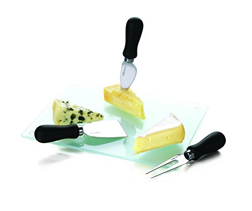 Boska Holland Cheese Set with 3 Knives and 1 Board, 4 Pieces Gift Box, Explore Collection