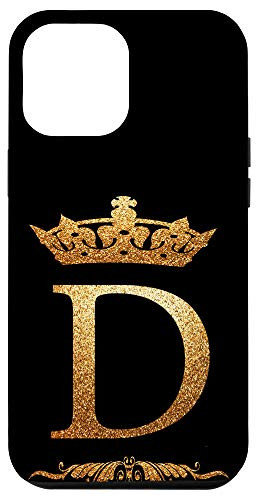 iPhone 12 Pro Max Crown Phone Case Initial D alphabet mobile cover Letter D Case