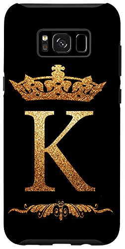 Galaxy S8 plus Crown Phone Case Initial K alphabet mobile cover Letter K Case