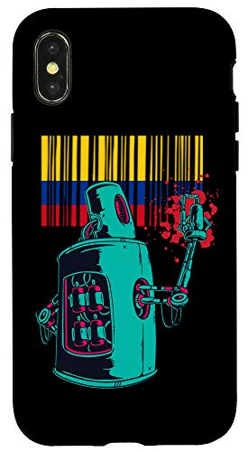 iPhone X-XS Colombia Heritage Colombian Roots Robot Spray Paint Case