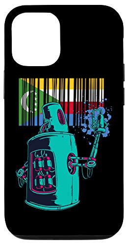 iPhone 12-12 Pro Comoros Heritage Comoran Roots Robot Spray Paint Case