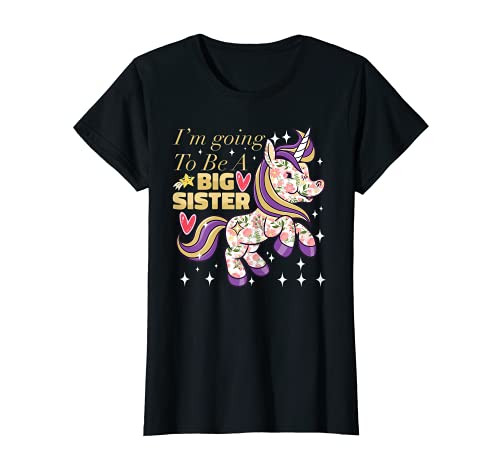 I'm Gonna Be A Big Sister Gender Reveal Floral Unicorn T-Shirt I'm Gonna Be A Big Sister Gender Reveal Floral Unicorn T-Shirt