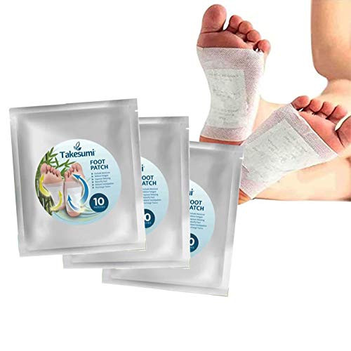 Meeyeet 30Pcs Nuubu Foot Patches Foot Cleansing Body Pads Natural Foot and Body Care Patch Sleep Better and Anti-Stress Pain Relief