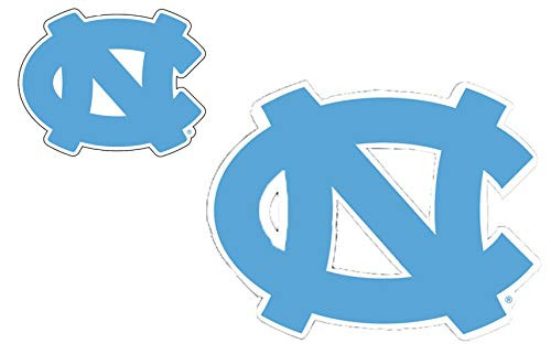 University of North Carolina UNC Tar Heels Pack of 2 Window NC Decals Made in The USA