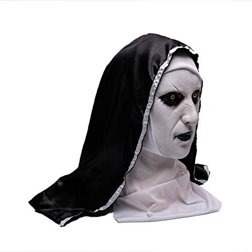 Wellin The Nun Scary Latex Mask Halloween Party Scary White Size No Size