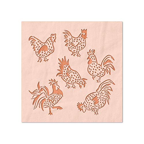 Stencil Stop Roosters Stencil - Reusable for DIY Projects Painting Drawing Crafts - 14 Mil Mylar Plastic -9 x 9 inches-