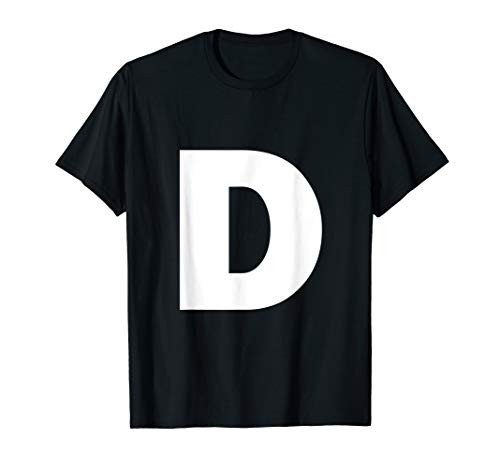 Letter D Capital Alphabet Monogram Initial T-Shirt