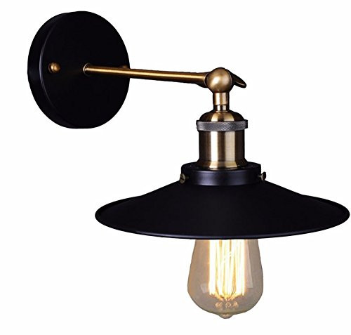 Vintage Industrial Farmhouse Semi Flush Mount Copper Ceiling Lamp One Light Fixture with Industrial Black Lamp Shade Downlight (lamp6)
