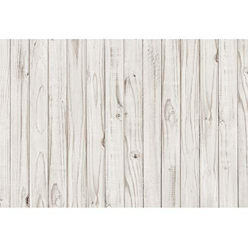 Renaiss 7x5ft White Vintage Wood Backdrop Wooden Board Photography Bokeh Rustic Faux Panel Flat Background Portrait Retro Texture Photo Booth Studio Props Poster Photoshoot Photo Booth Studio Props